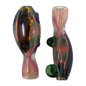 Dicro & Gold Fumed Chillum (Pack Of 2) [GWRKP104]